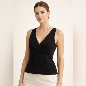 Peabody MoM Black Sleeveless V-Neck Top | Size M | Made in USA